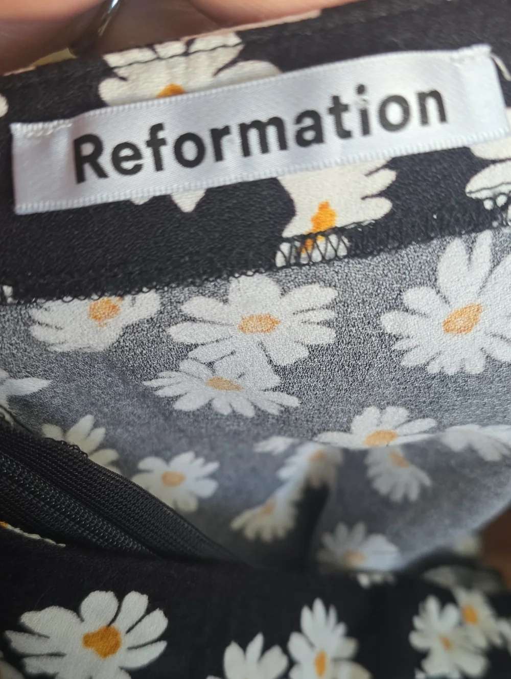 Reformation Tiki Pants Daisy Chain Floral Wide Leg High Rise Retro Vibe Sz 10